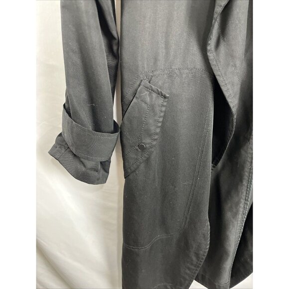 Aritzia Babaton Lawson Lyocell Open Front Ruffle Trench Womens Size XXS - Picture 3 of 15